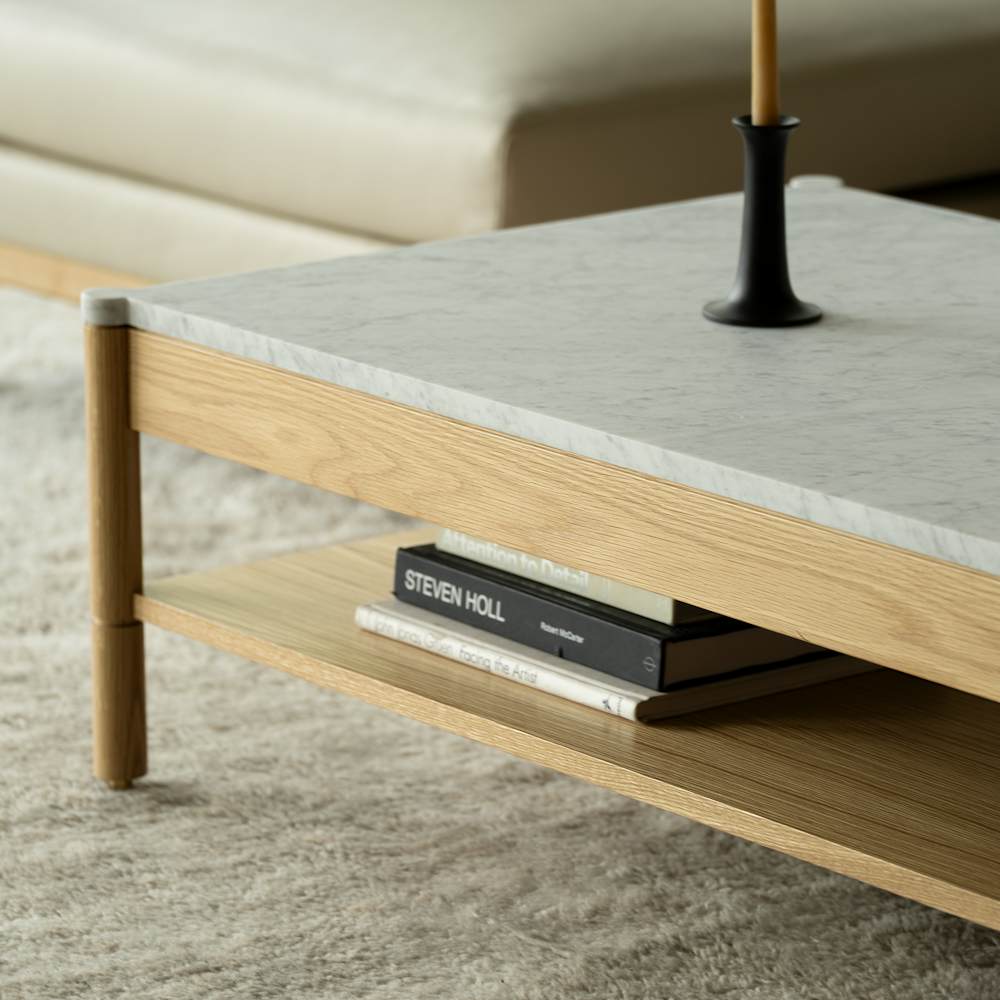 Morrison Coffee Table and Simple Candleholder