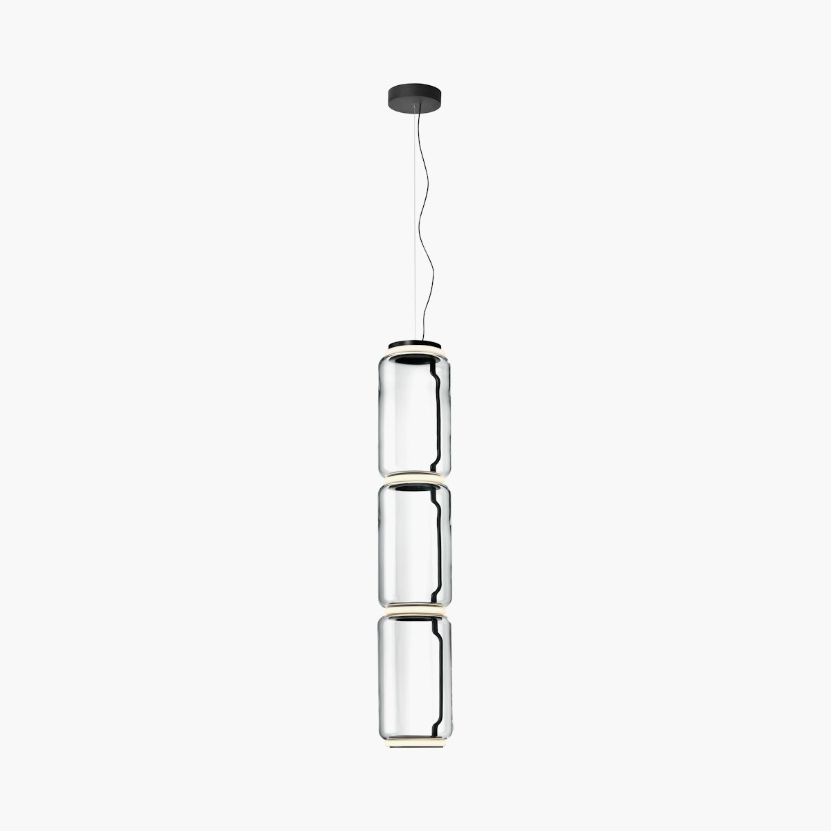 Noctambule Suspension 3 Low Cylinder Pendant Light
