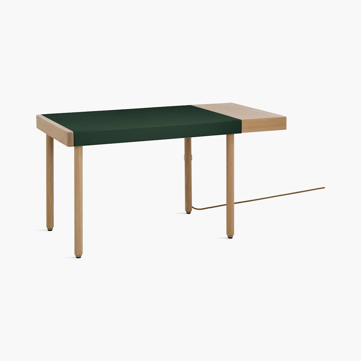 Leatherwrap Sit-to-Stand Desk, Right Drawer
