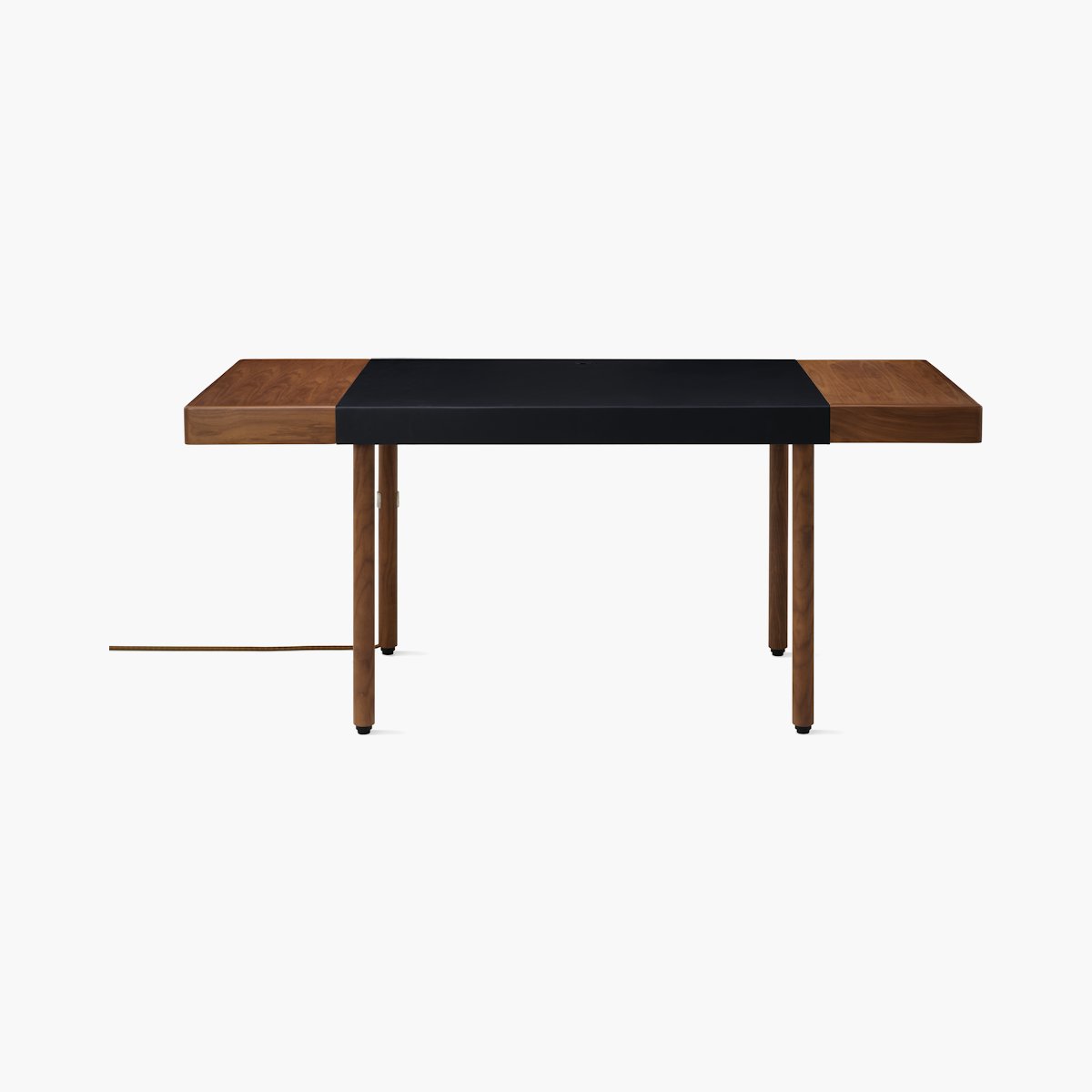 Leatherwrap Sit-to-Stand Desk, 2 Drawers
